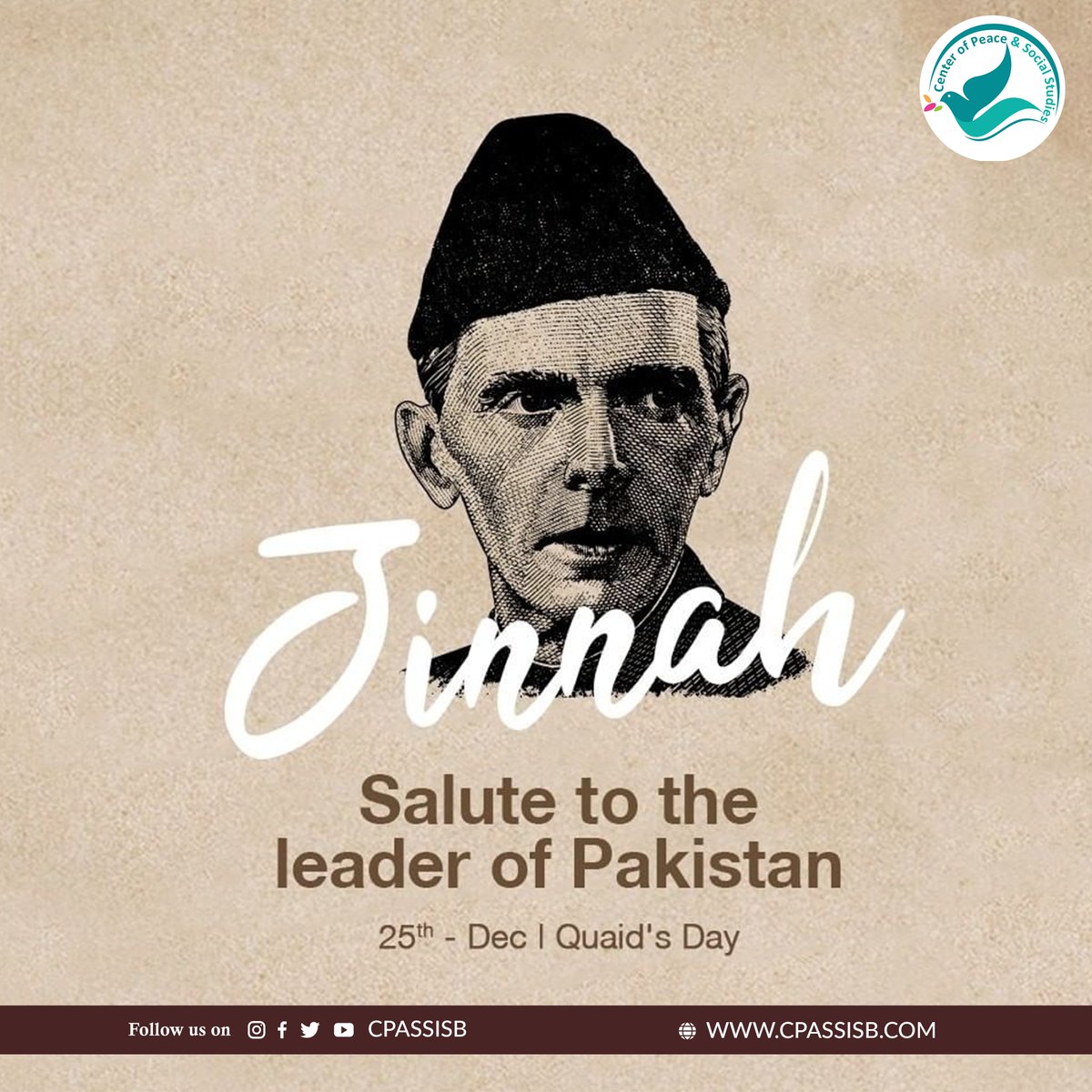 cpasspk's tweet photo. Paying Tribute to Quaid e Azam Muhammad Ali Jinnah , Father of Nation.

#QuaidDay #25DecMAJinnahDay #QuaideAzam https://t.co/ZnWI9F87lh