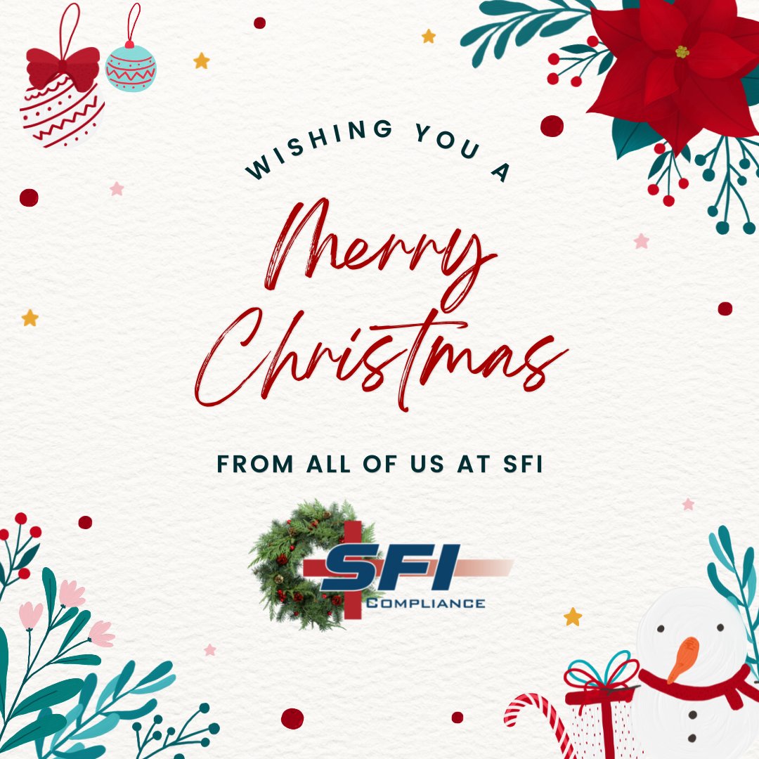 Our team at SFI, is wishing you all a Merry Christmas today!

#SafetyTraining #SafetyFirst #WorkplacePrograms #WorkplaceTraining #WorkplaceInspections #Colorado #Texas #Arizona