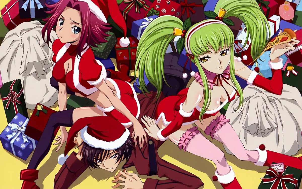 lelouchbot's tweet photo. official arts of code geass for christmas – 🧶🎄 https://t.co/BOJJqEaXS4
