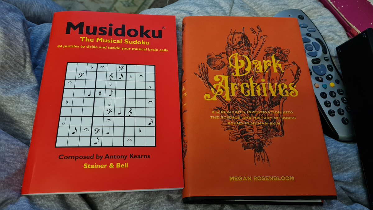 sarahgb's tweet photo. Musical puzzles and a book that's been on my want list for a while.
#musidoku
#DarkArchives
@LibraryatNight https://t.co/vYP0ARi6LT