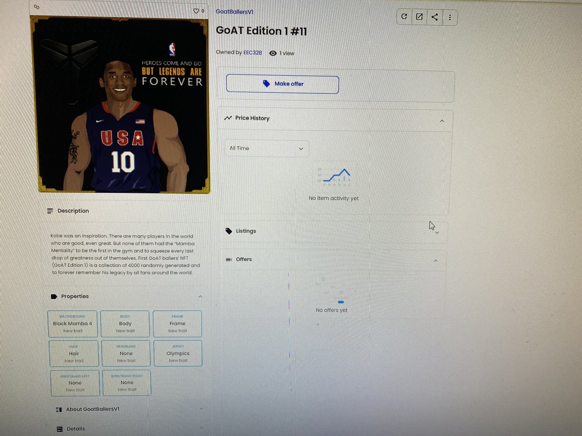 goat_ballers's tweet image. NFTs been revealed check your’s👏