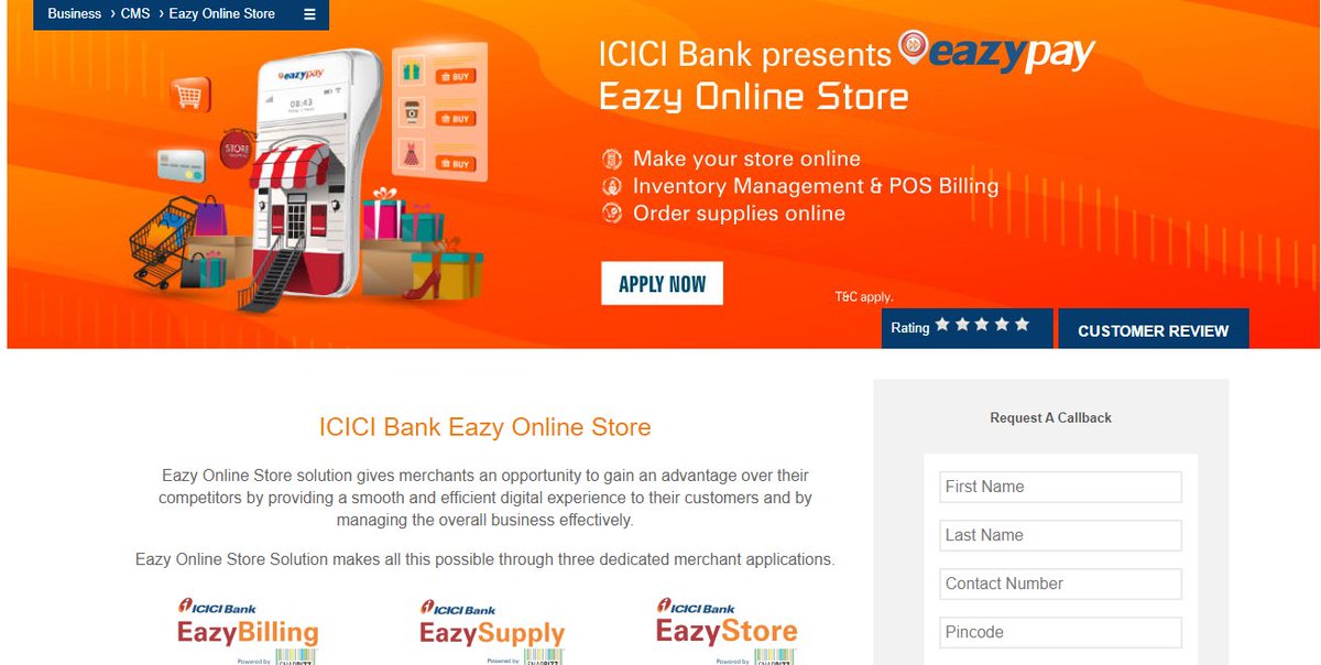 Now on SMEICICI Eazypay (powered by Snapbizz)Digital store management. It converts your physical store into online store and helps you buy/sell from wholesaler/retailer https://www.icicibank.com/business-banking/cash-management-services/digital-store-management.page?19..