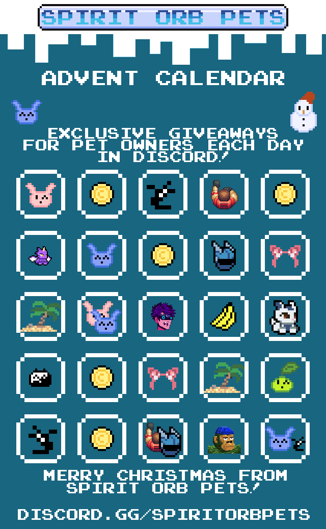 spiritorbpets's tweet image. Merry Christmas everyone!  For the last day, we will be giving away 5 SOPv1's and 3 SOPv0's, so good luck!

Thanks again to all of the community for participating in these giveaways!