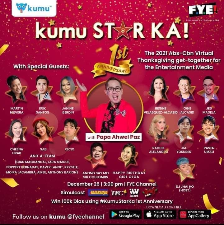 JMsurers's tweet photo. 📢 JM will be one of Papa Ahwel’s guests on Kumu STAR KA!’s 1st Anniversary Special
📎 December 26, 2021 | 3 PM PHT
📎 Watch it on @kumuPH’s FYE channel (Kumu ID: fyechannel)

See you! 🥰

@jmyosures | #JMYosures https://t.co/PyPTaiI3oW