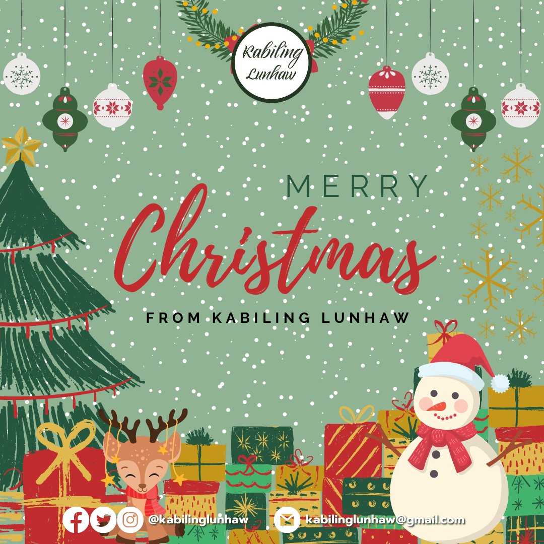 KabilingLunhaw's tweet photo. From Kabiling Lunhaw’s family to yours, we wish you all a merry and blessed Christmas! ✨ No matter what we’re all going through right now, love for each other and the environment must prevail. 💚 Merry Christmas and stay safe everyone! 🎄
#KabilingLunhaw
#LunhawNaKaugmaon https://t.co/EYk23qm94R