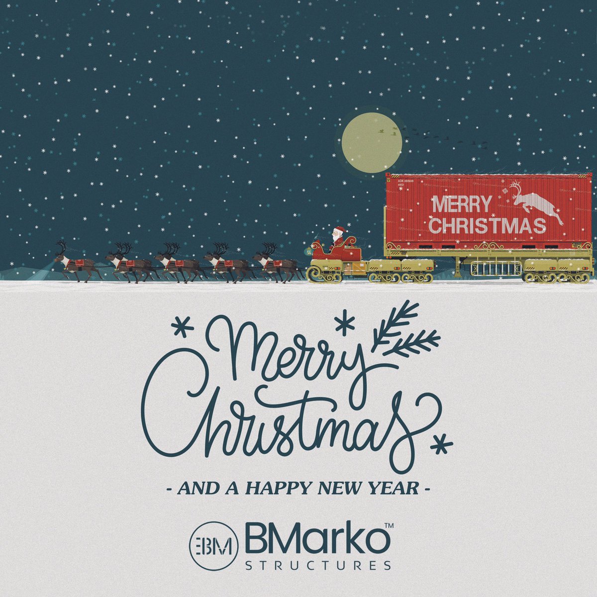 Our team at BMarko Structures wants to wish you and your loved ones a safe and happy holiday season! 🎄🎅🏼

Did anyone else notice Santa’s sleigh looking a little different this year?