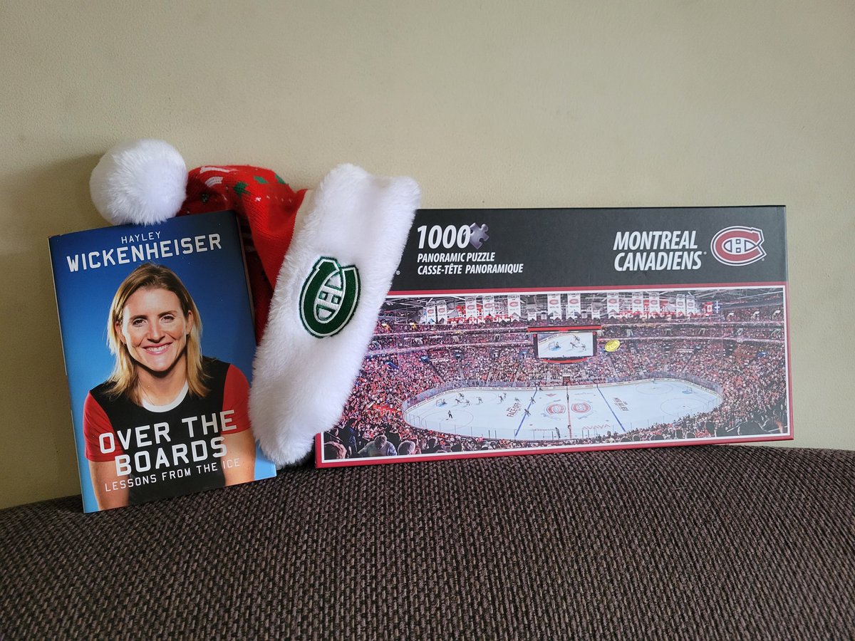 Staangette's tweet photo. You can prob find me in a chair reading whenever possible today! Tonight will be puzzle time! 3 of my fave things! Habs, hockey and reading! I am a happy girl! MerryChristmas! @wick_22 @CanadiensMTL #bestgiftsever #giftsofquiet #giftsofmetime #Christmas2021 https://t.co/eXwnGofxHu