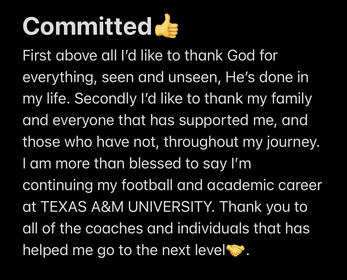 Gig em’ 🤝👍 <a href="/AggiesToday/">Jaxson Callaway (AT)</a> <a href="/CoachLuceFB/">Robert Luce</a> <a href="/WillisWildkats1/">Willis Football</a> <a href="/michaelwall1212/">Michael Wall</a> <a href="/herreralCoach/">Luis Herrera</a> <a href="/Coach_GLee_TC/">Coach George Lee M.Ed</a> <a href="/DominicMerka/">Dom Merka</a> <a href="/TimKnicky/">Tim Knicky</a>