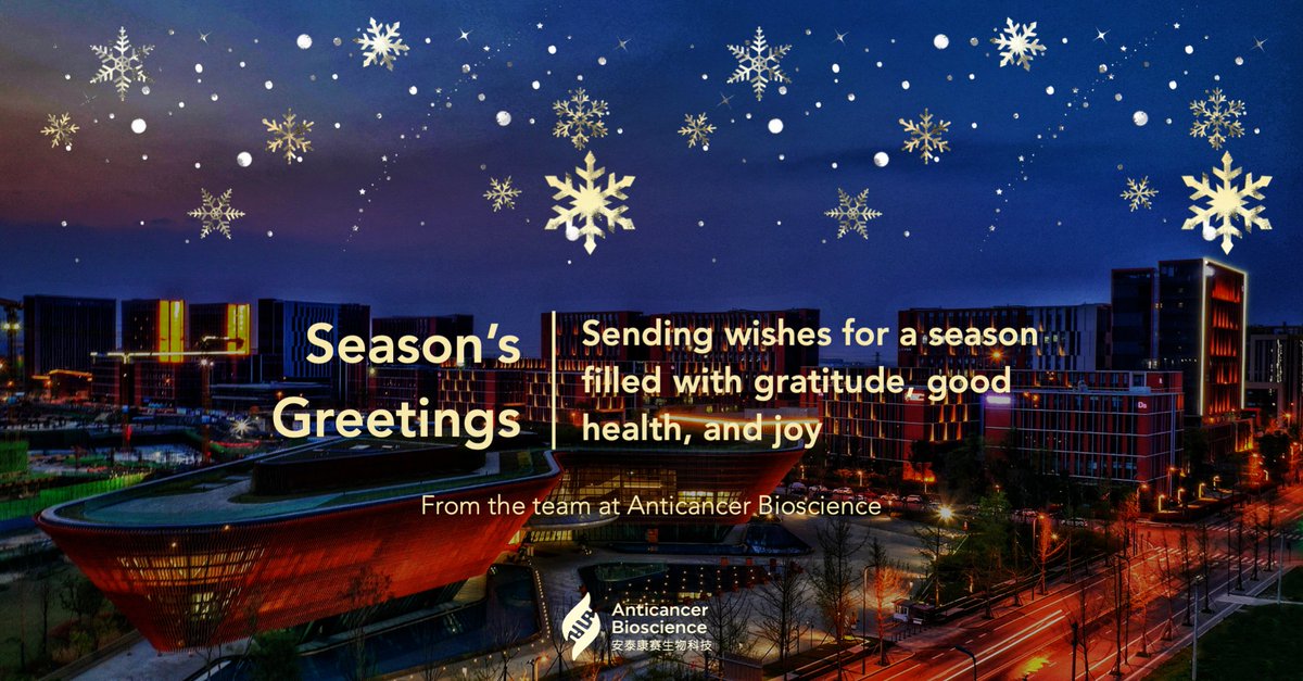anticancerbio's tweet photo. Anticancer Bioscience wishes you a healthy, happy and bright holiday season, and a wonderful new year.

#HappyHolidays #MerryChritsmas #HappyNewYear https://t.co/znj2ScPUGD