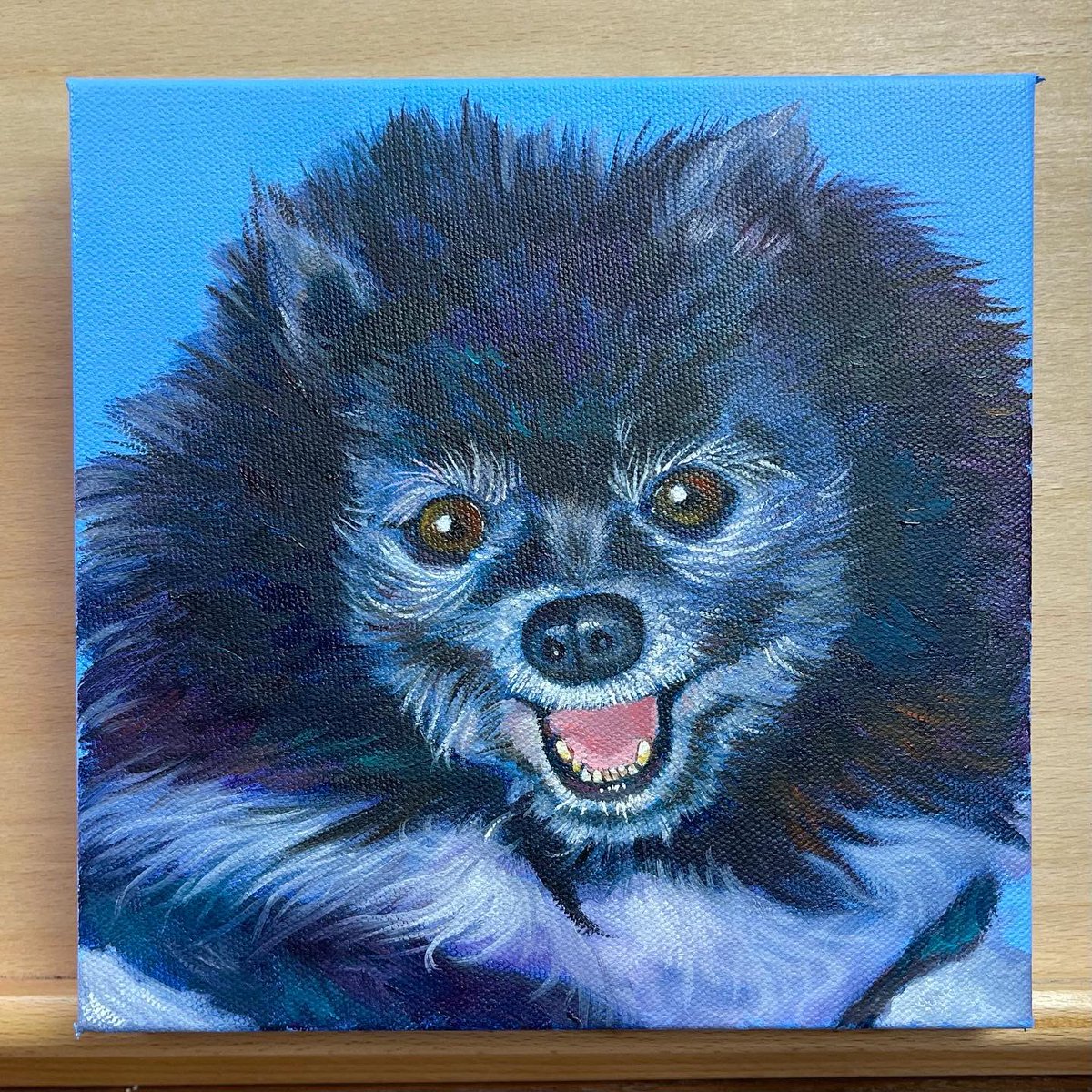 DrawWeiwei's tweet photo. One of my family member's dogs recently passed away. So I painted her dogs as a Xmas gift for her. ❤️🎄❤️

Oil on canvas. 8” x 8”.

#oilpainting #Christmas2021 https://t.co/Hhpy1BbSbv