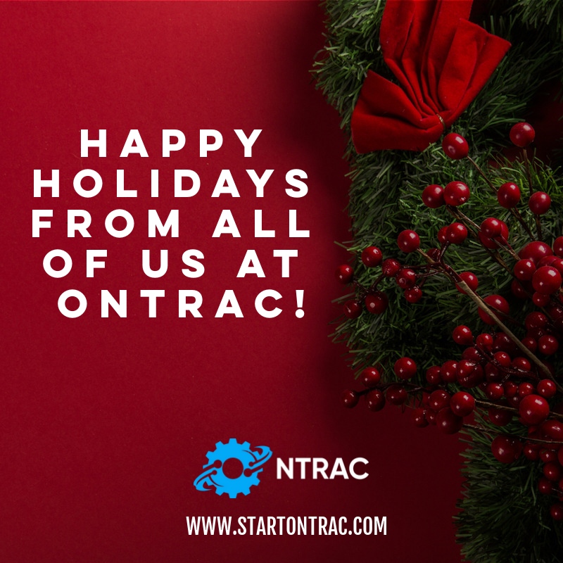 Happy Holidays from all of us on the ONTrac team!  
#holiday #merrychristmas #happyholidays #winter #xmas #smile #holidays #traditions #familytime #specialtimes #family #holidayseason #safeforyourfamily