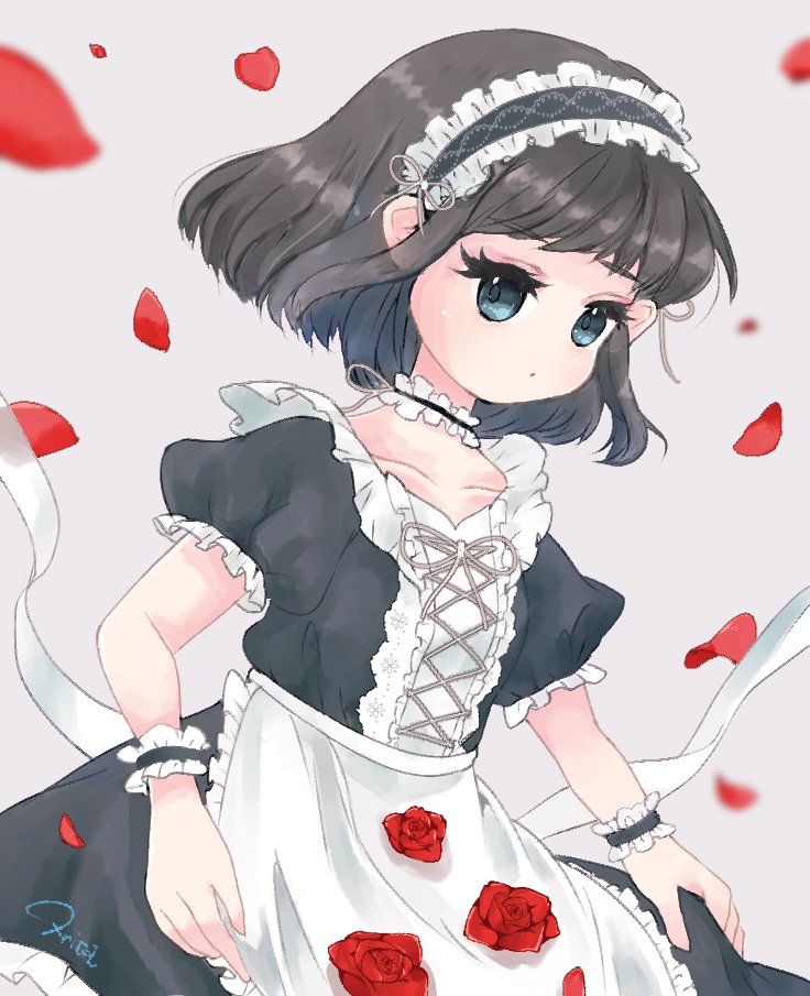 secost321's tweet photo. オリジナルメイドさん🍽🌹展示させていただいたイラストです🎨
#Visual_Frontier #ビジフロ https://t.co/UcZQkEcAup