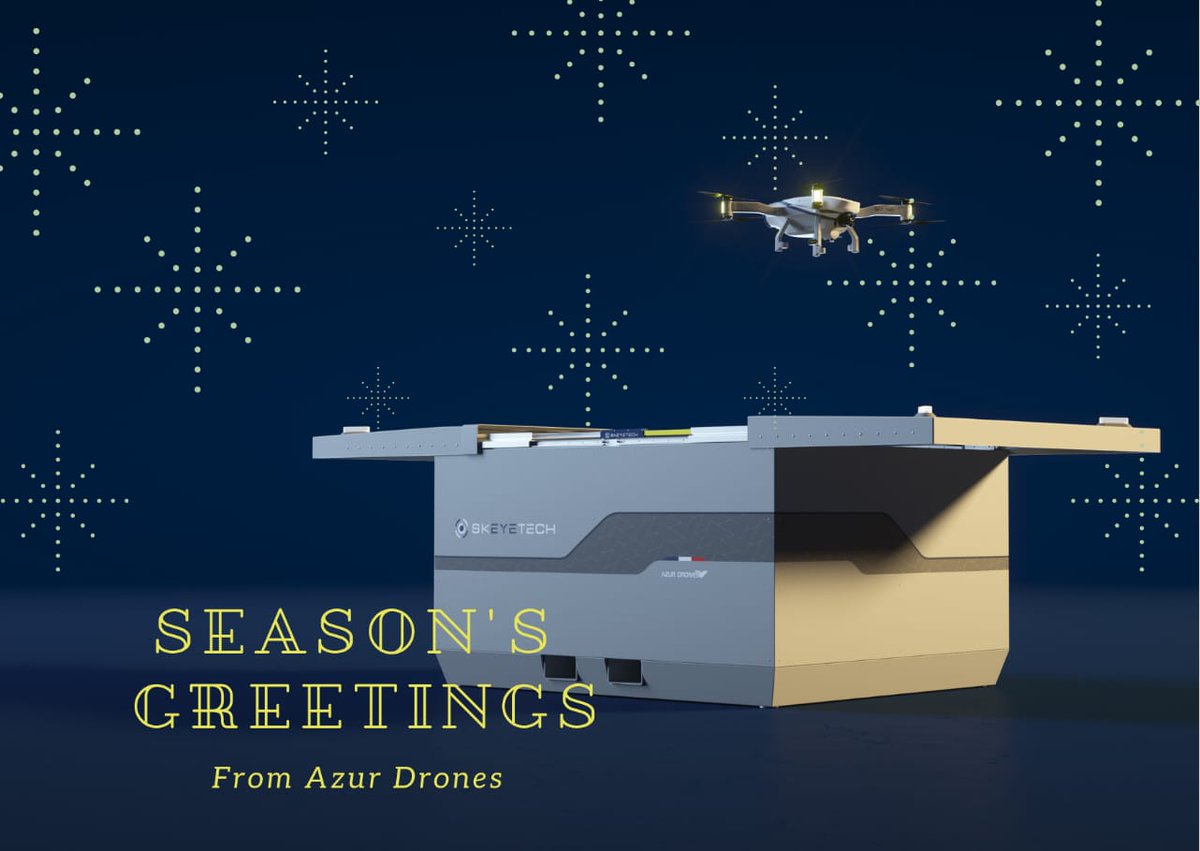 Azur Drones wishes you a happy festive season!
Thank you to everyone who contributed to our achievements in 2021: our amazing team, our trusted partners, and of course our customers who are taking part in changing the industry with autonomous drones.
