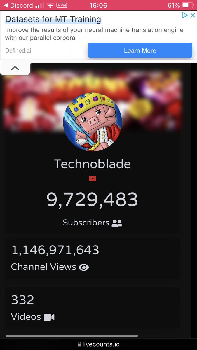 Moriarty_draws's tweet image. Its working people, gogogogogogogo don’t stop! #Subscribe2Technoblade #technosupport