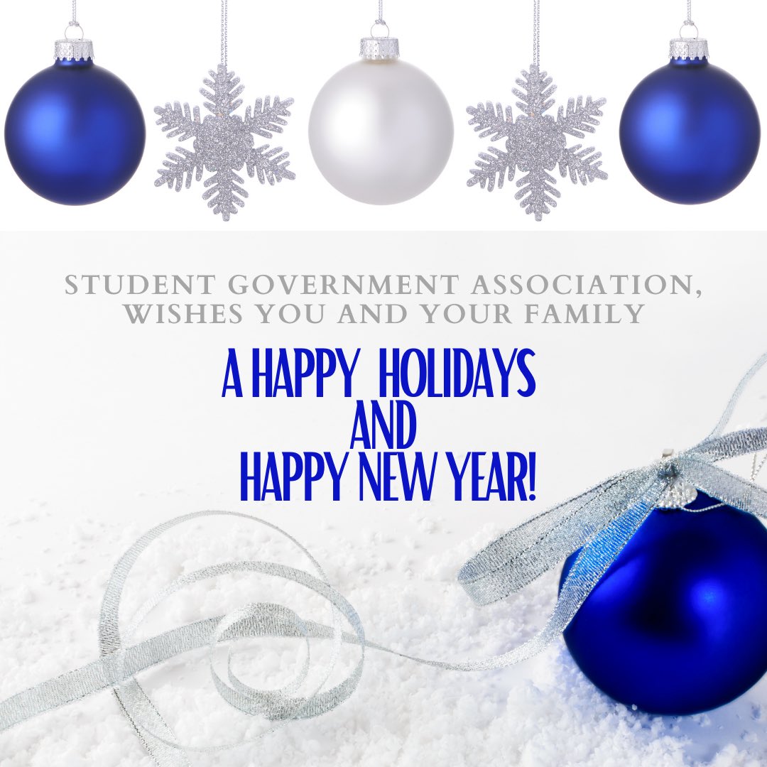 SGALUMO's tweet photo. We Would Like To Wish You All A Happy Holidays And A Happy New Year💙 We Hope You All Are Having A Great Break And Can’t Wait To See Everyone Back On Campus In The Spring❕ https://t.co/Pfujf4TO8H