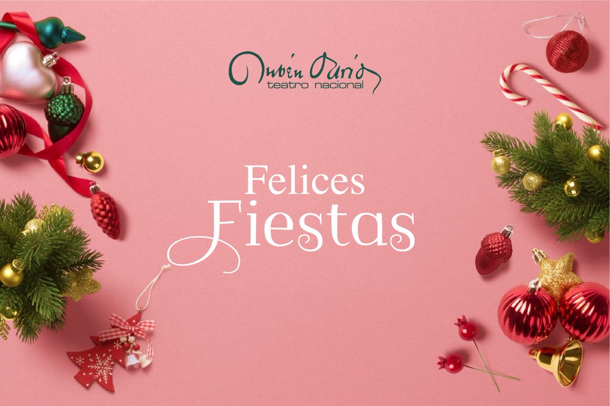 En nombre de toda la familia del Teatro Nacional Rubén Darío les deseamos felices fiestas.✨
