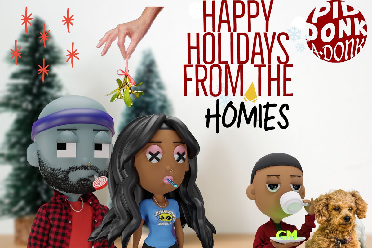 HAPPY HOLIDAYS from our homies to yours! 

@EthereumHomies 
#ethereumhomies #ethhomies #HappyHolidays