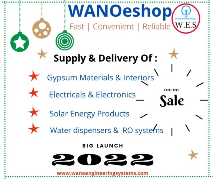 WanoEngineering's tweet image. Visit our E-commerce platform wanoengineeringsystems.com/wano-e-shop/

#onlineshopping #WANOeshop