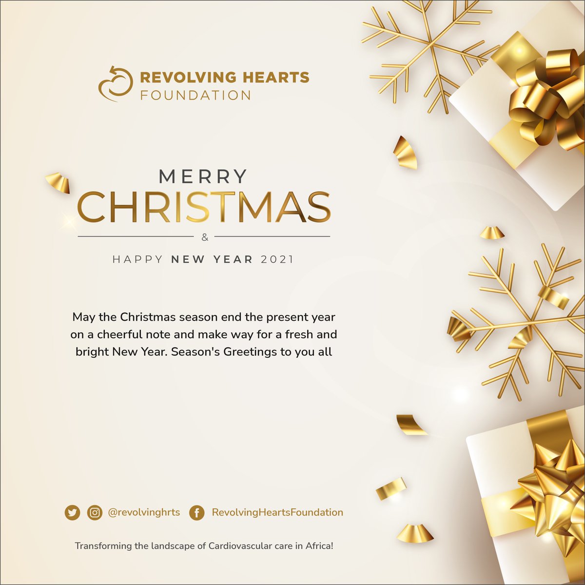 Revolvinghrts's tweet photo. Here's to wishing you and family a wonderful Christmas and a Happy New Year ahead.

With love from all of us at Revolving Hearts Foundation! 💕

#Christmas #MerryChristmas #Cardiology https://t.co/J1YXYfqLr3