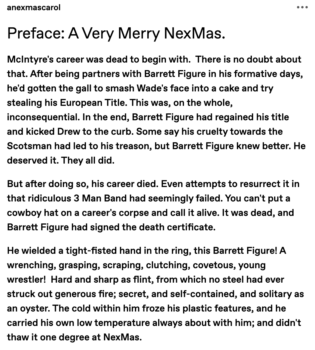 BarrettFigure's tweet photo. McIntyre's career was dead to begin with.  There is no doubt about that. After being partners with Barrett Figure in his formative days, he'd gotten the gall to smash Wade's face into a cake and try stealing his European Title. This was, on the whole, inconsequential. https://t.co/ef3Qhe6YeF
