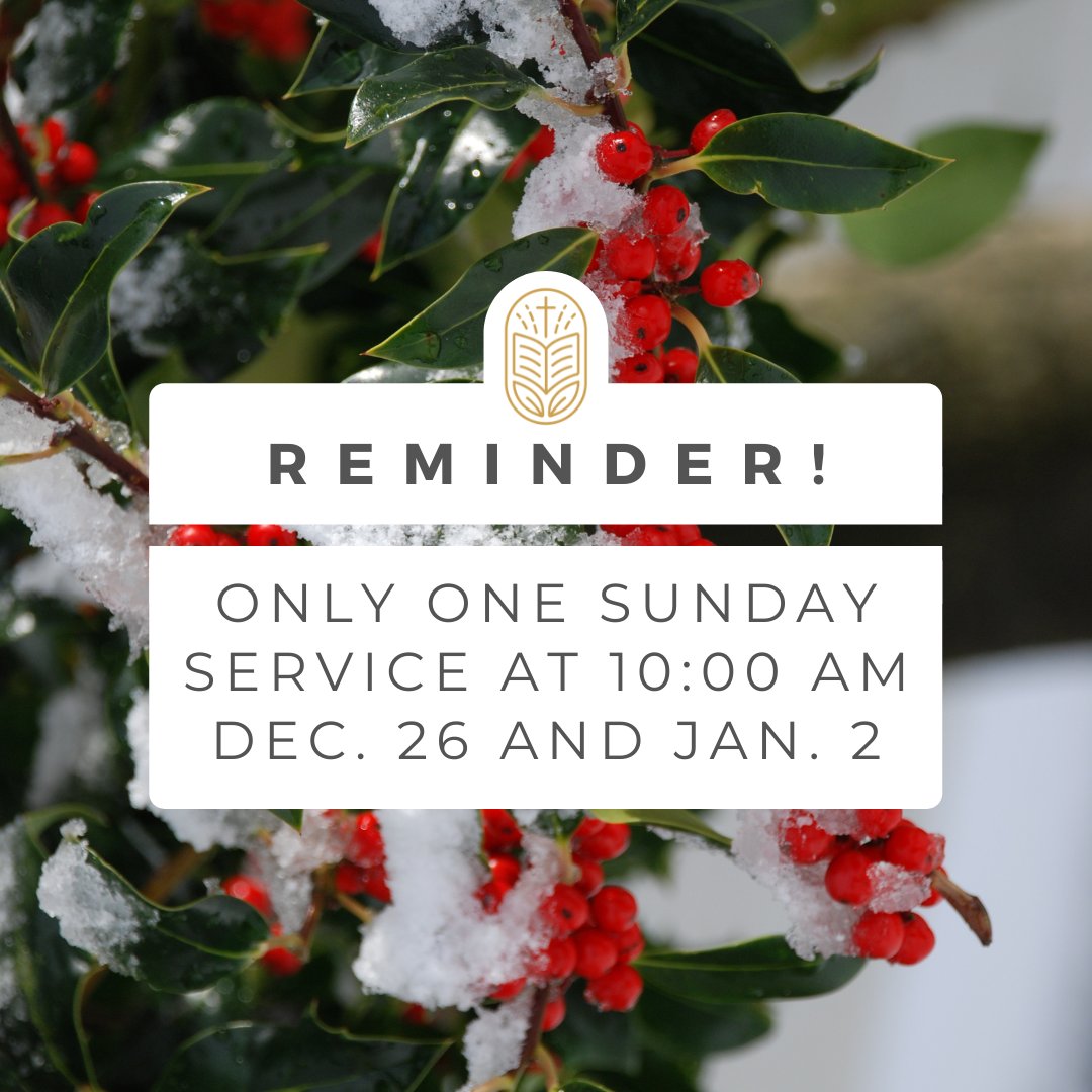 stpaulsfargo's tweet photo. Remember, only one worship service at 10:00 tomorrow and next Sunday! 🌲 https://t.co/RURF4UvoII