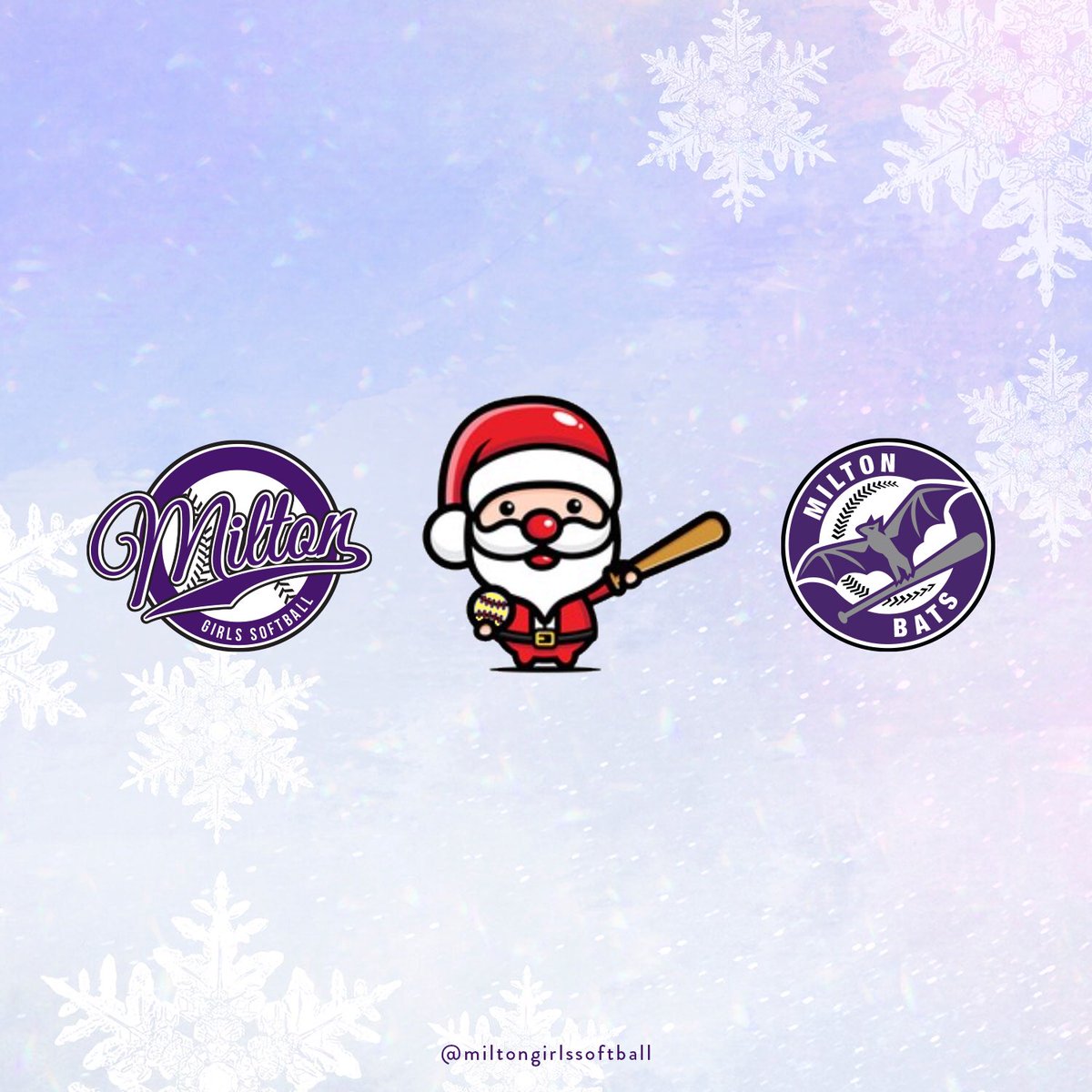 miltongsoftball's tweet photo. from our families to all of yours — wishing you a safe &amp; joyous holiday season. merry christmas! 🎄🥎♥️ https://t.co/vddJ8ubdOh