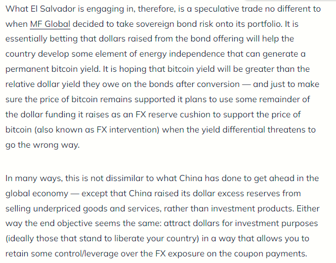 LilAphasia's tweet image. @cryptosyllabus 
El Salvador-mismatch between their fiat-denominated liabilities&amp;amp;their capacity to generate the necessary fiat-denominated revenue #Bitcoinisation only solves that problem if it also associated with value added investment and productivity the-crypto-syllabus.com/izabella-kamin…