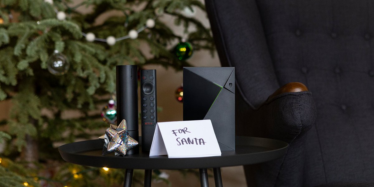 Leaving Santa a SHIELD is an excellent strategy for getting more presents...🎁 Happy Holidays from NVIDIA! 🎄💚