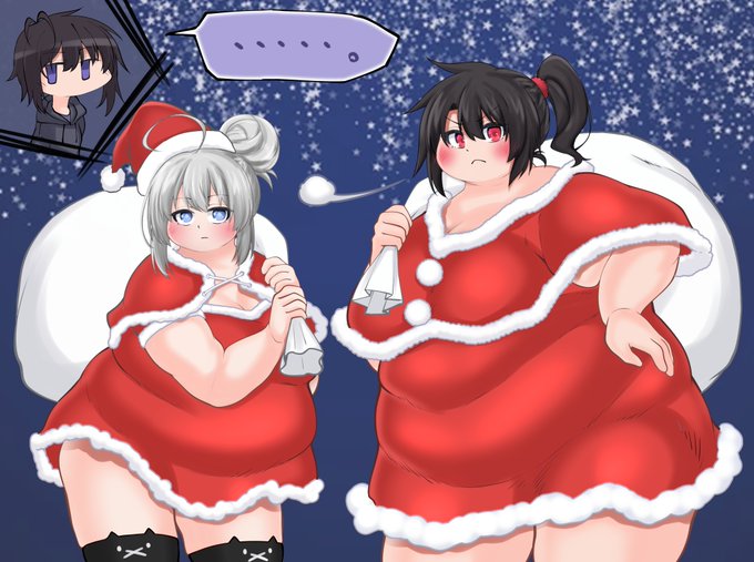 メリークリスマス🎄
これは覇気のない兄を元気づけようとする横幅サンタコス姉妹です 