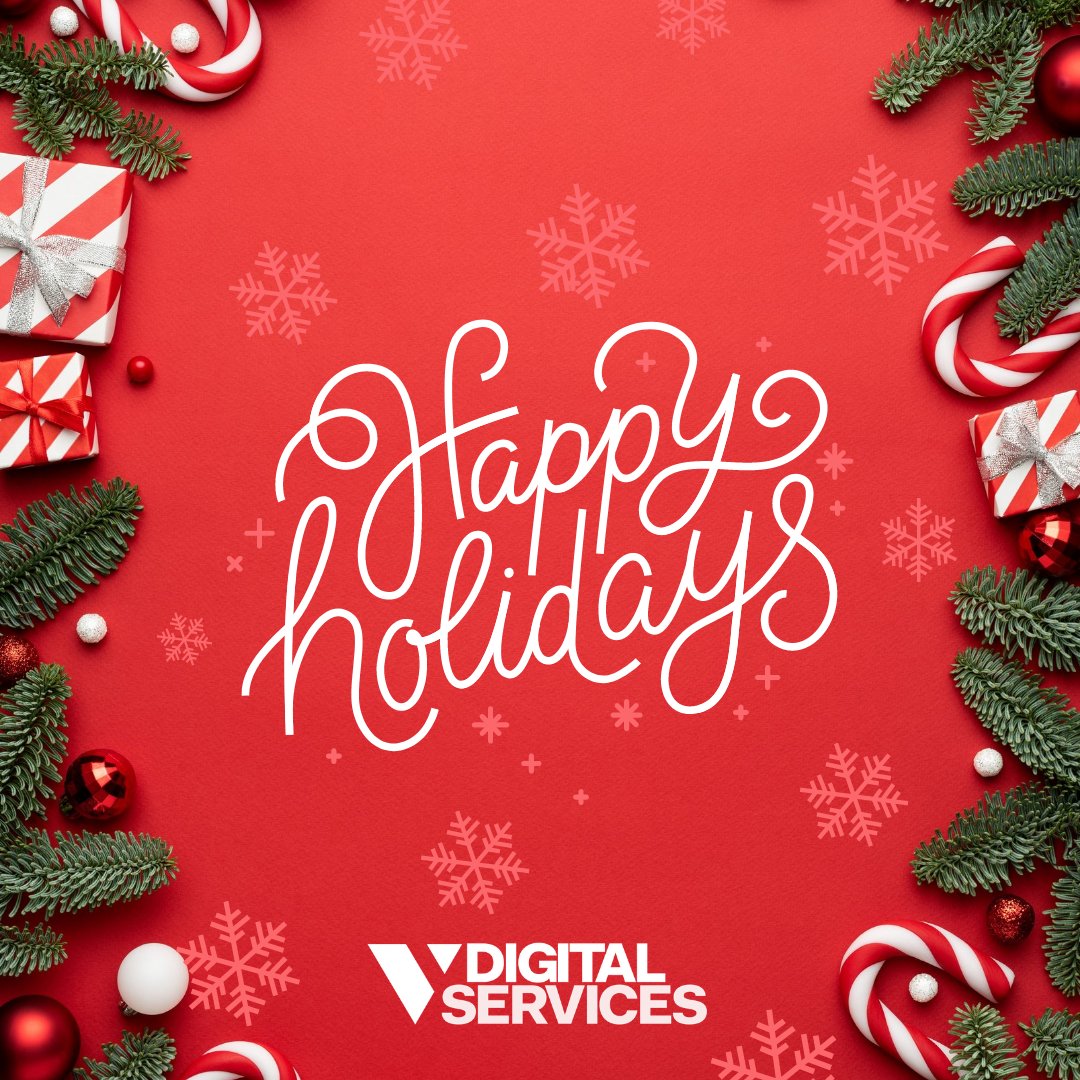 vdigitalservice's tweet image. 🎄🎁☃️❄️ We want to wish you and your family a very happy #holiday season!! We hope you enjoy and cherish the time that you spend with the ones around you! ❄️☃️🎁🎄