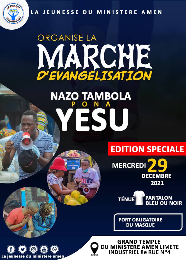 MinistereAmen8's tweet photo. 🛑NAZO_TAMBOLA_PONA_YESU, ÉDITION SPÉCIALE, INTERVENANT DANS LE CADRE DU GRAND RÉVEILLON 2021, EST CONFIRMÉE ET AURA BEL ET BIEN LIEU CE MERCREDI 29 DÉCEMBRE. https://t.co/UnB5GK3q6r