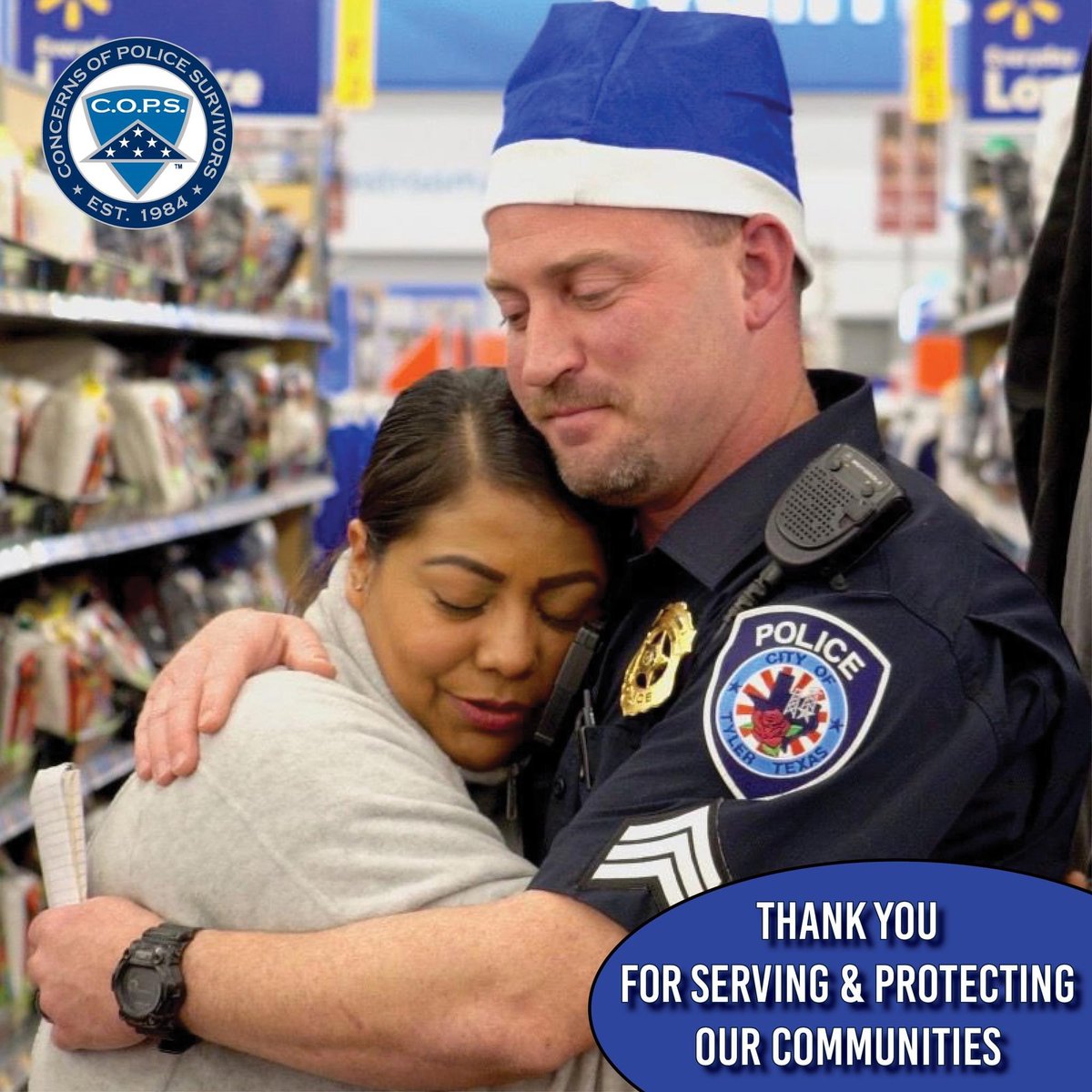nationalcops's tweet photo. As we celebrate the holiday season, please take the time to thank the law enforcement personnel working today to ensure a safe celebration for us all. https://t.co/0ztJw2GYfD