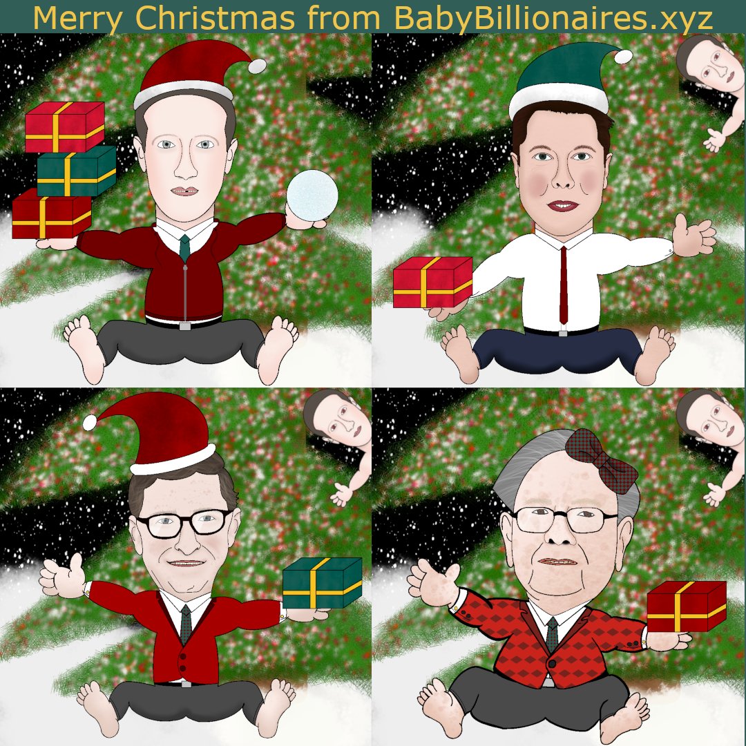 3commaMike's tweet photo. Merry Christmas from all the Baby Billionaires.  Hope everyone has a wonderful day!
@3commababiesNFT @3commaBuffett @3commaBill @3commaZuck @3commaElon 
#NFT #Babyverse #BabyBillionaires #NFTs https://t.co/I8G1RpKvwy