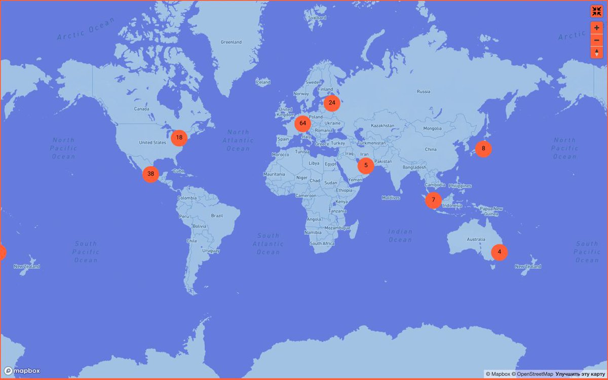 qrax_official's tweet photo. Dear like-minded people, at https://t.co/A0HsxPIVyH you can see a map of network nodes that support QRAX in the world. #qrax #crypto #blockchain https://t.co/qB2c3TkAbD