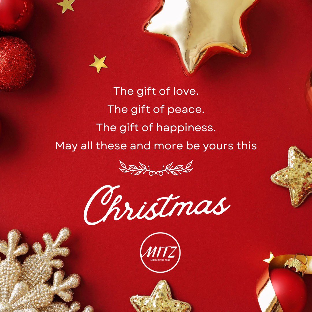 Merry Christmas from MITZ!                        We hope you all enjoy the holidays with family &amp; friends.                                                   #momsinthezone #merrychristmas #holidayseason #family #friends