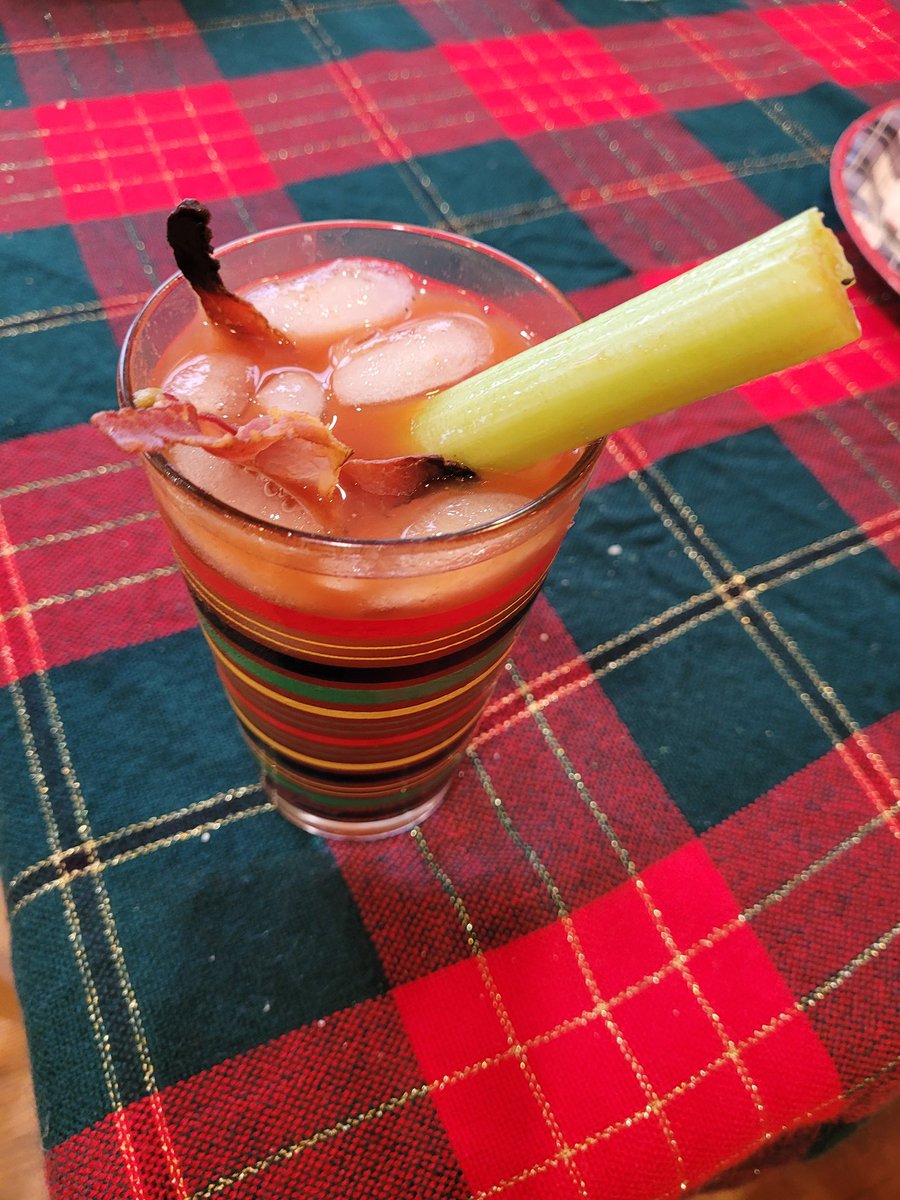 Adorned in red and green, I contend that a Bloody Mary is a perfect Christmas drink.