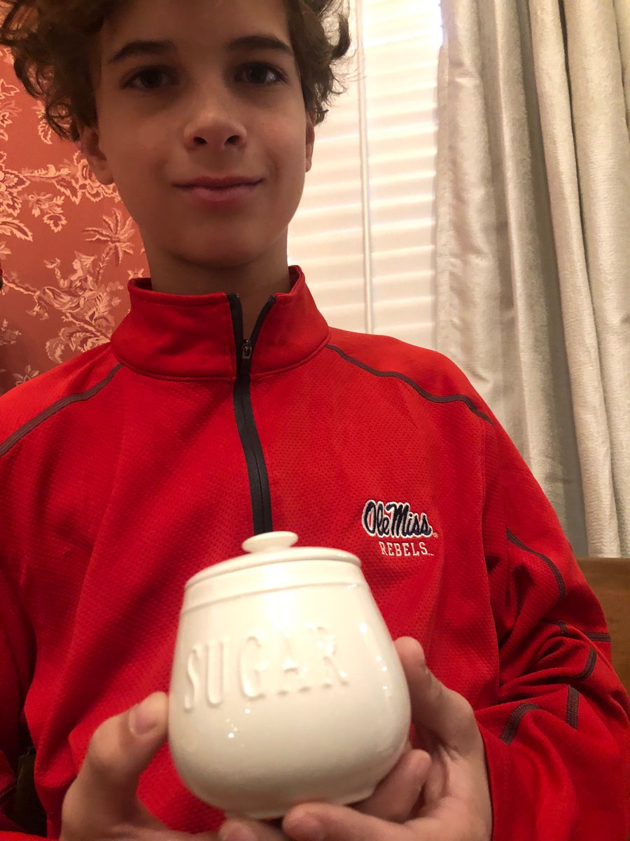 Jabus4's tweet image. Taking him to the #sugarbowl to see #olemissfootball for  Christmas/13th birthday. This is what he unwrapped with the tickets inside. @SugarBowlNola @OleMissFB