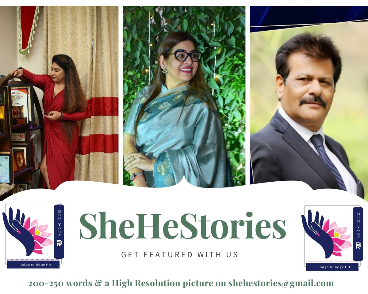 NehaKala12's tweet photo. SheHeStories is an extremely simple initiative to promote "What we do"

Send us your Profile(200-250 words) alongwith a High resolution Pic on shehestories@gmail.com

Team Neha Kala

#SheHeStories #SHStories #NehaKalaInitiative #NehaKala #SheHeStoriesbyNK #ConceptbyNehaKala https://t.co/NWfwppT2il