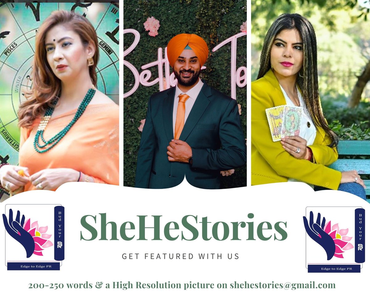 NehaKala12's tweet photo. SheHeStories is an extremely simple initiative to promote "What we do"

Send us your Profile(200-250 words) alongwith a High resolution Pic on shehestories@gmail.com

Team Neha Kala

#SheHeStories #SHStories #NehaKalaInitiative #NehaKala #SheHeStoriesbyNK #ConceptbyNehaKala https://t.co/lAbguvkRix