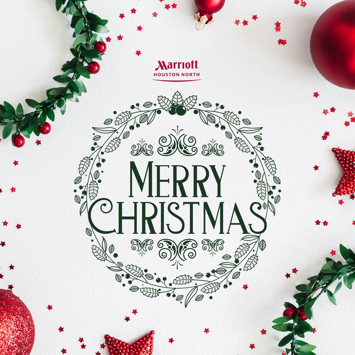 MarriottHouston's tweet photo. Wishing a Merry Christmas to you and your family from the Marriott Houston North team. 🎄 https://t.co/J3oIgmwFt2