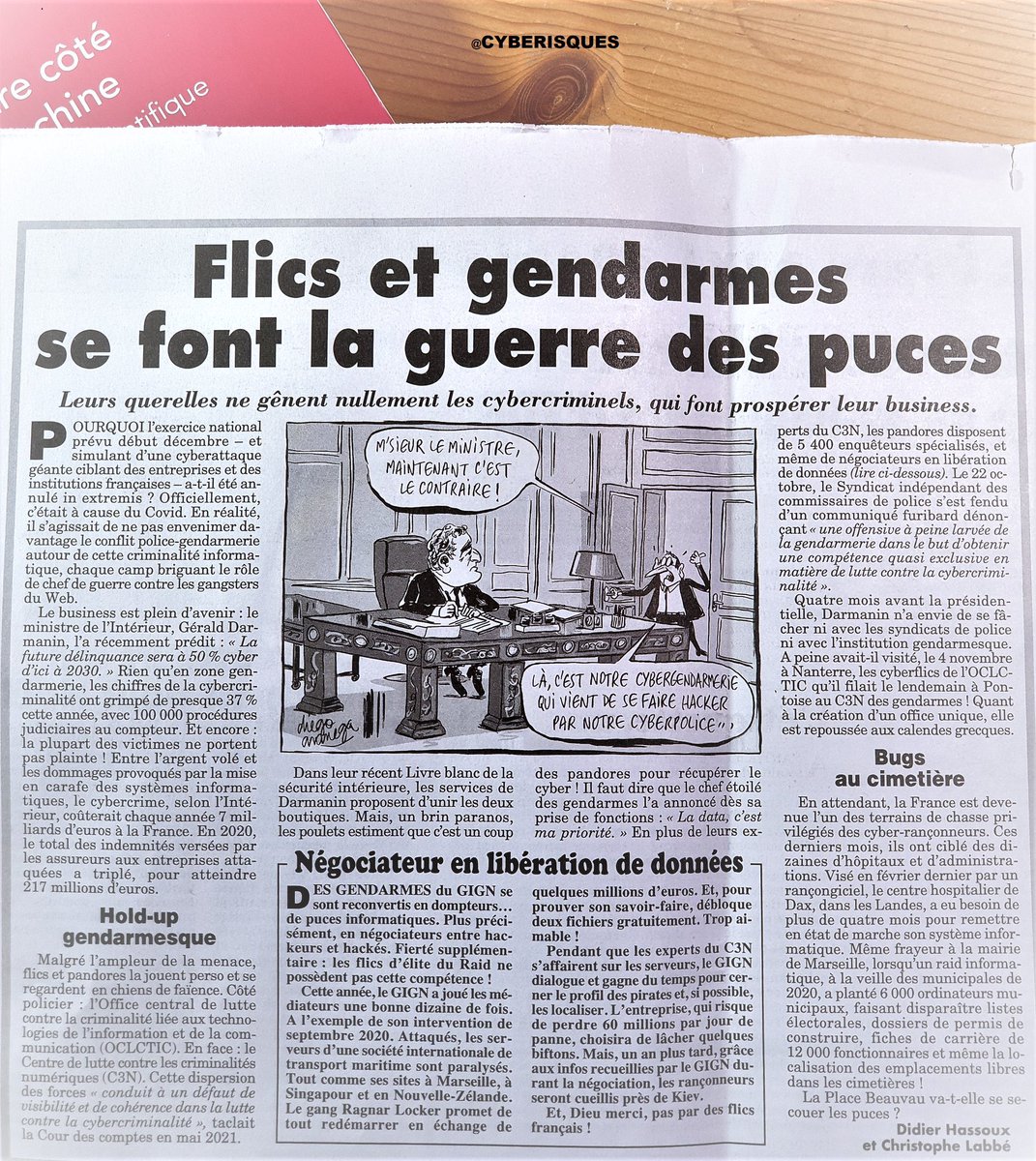 argevise's tweet photo. #cyberisques @DPO_News Selon le ministère de l'Intérieur #cybercrime couterait chaque année 7 milliards d'euros à la #France via @cyberisques @ValeryMarchive ( @canardenchaine ) #cybercriminalité https://t.co/Pn4cwTf3f1