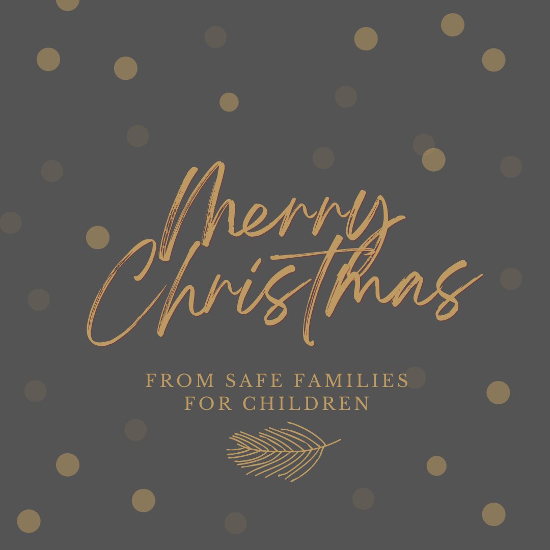 Merry Christmas from Safe Families for Children! We hope you enjoy time with family &amp; friends. 
*It's not too late to reach out to someone who might need a family to celebrate with!*