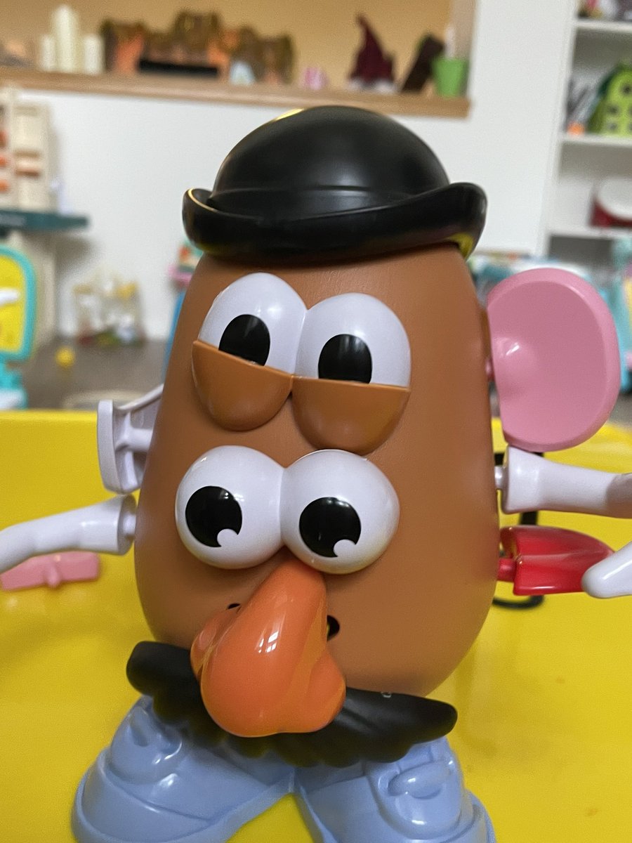 Mr Potato Head has seen better days. 