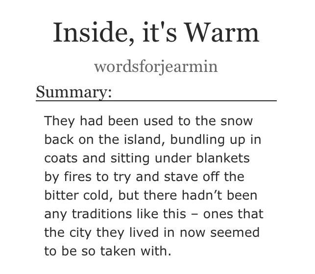 merry christmas and a happy holiday season everyone!! here's my piece from the #jearminholizine, post-canon jearmin's first holiday together overseas❤️

archiveofourown.org/works/35877859