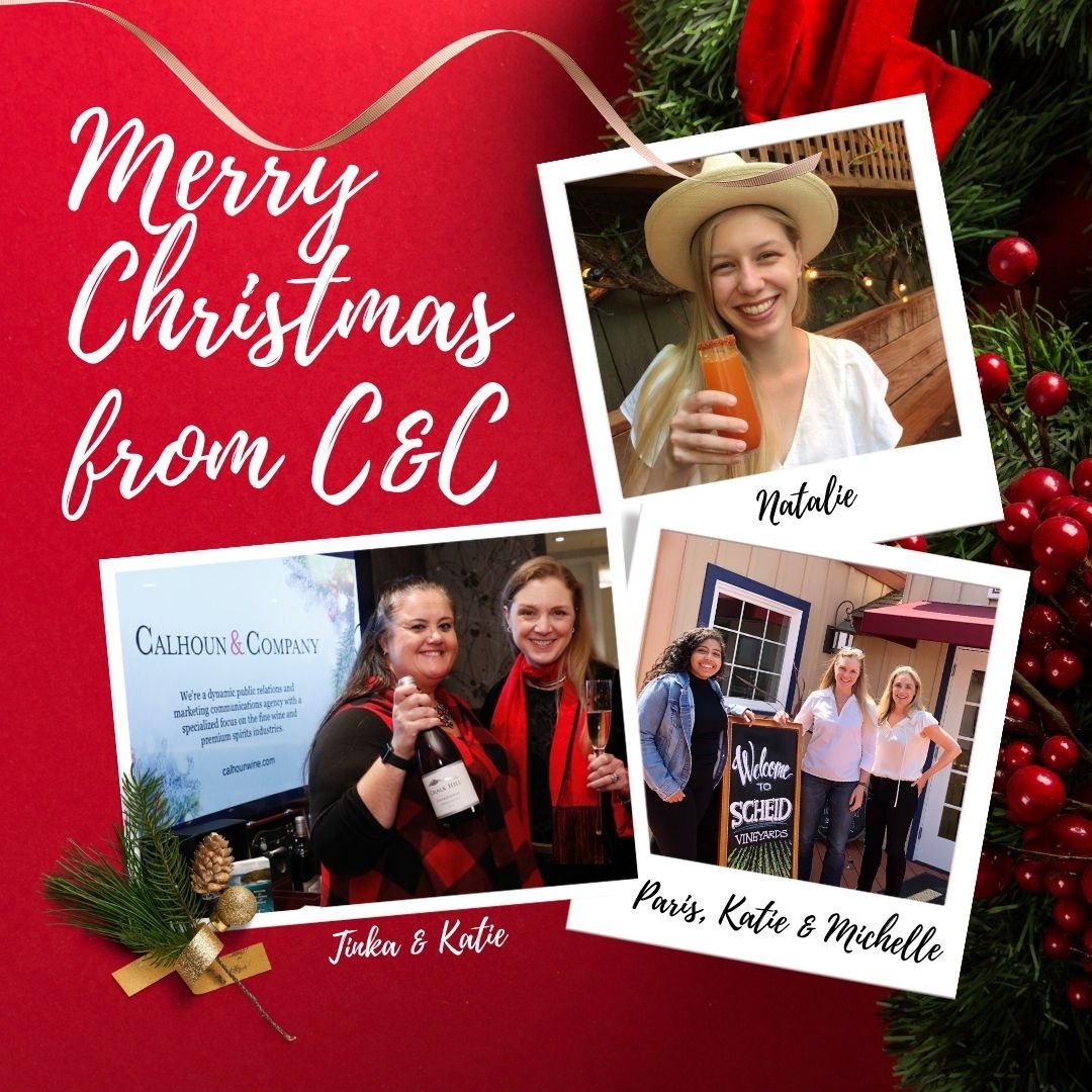 CalhounWine's tweet photo. Wishing you and yours a very Merry Christmas from all of us at Calhoun &amp; Company Communications! 🎄 https://t.co/ndg4hV2786