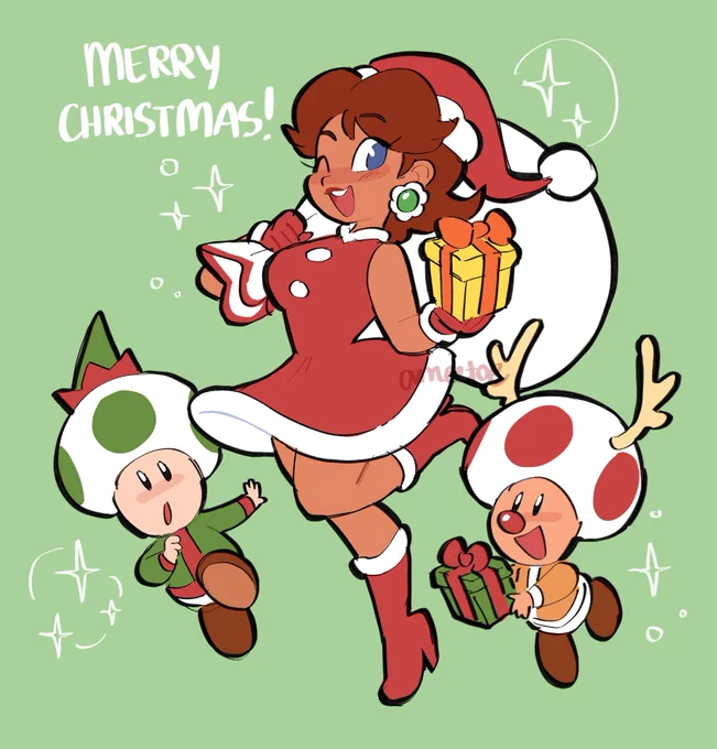 merry christmas, everyone !!! have a little santa daisy ☺️🎄☃️ 