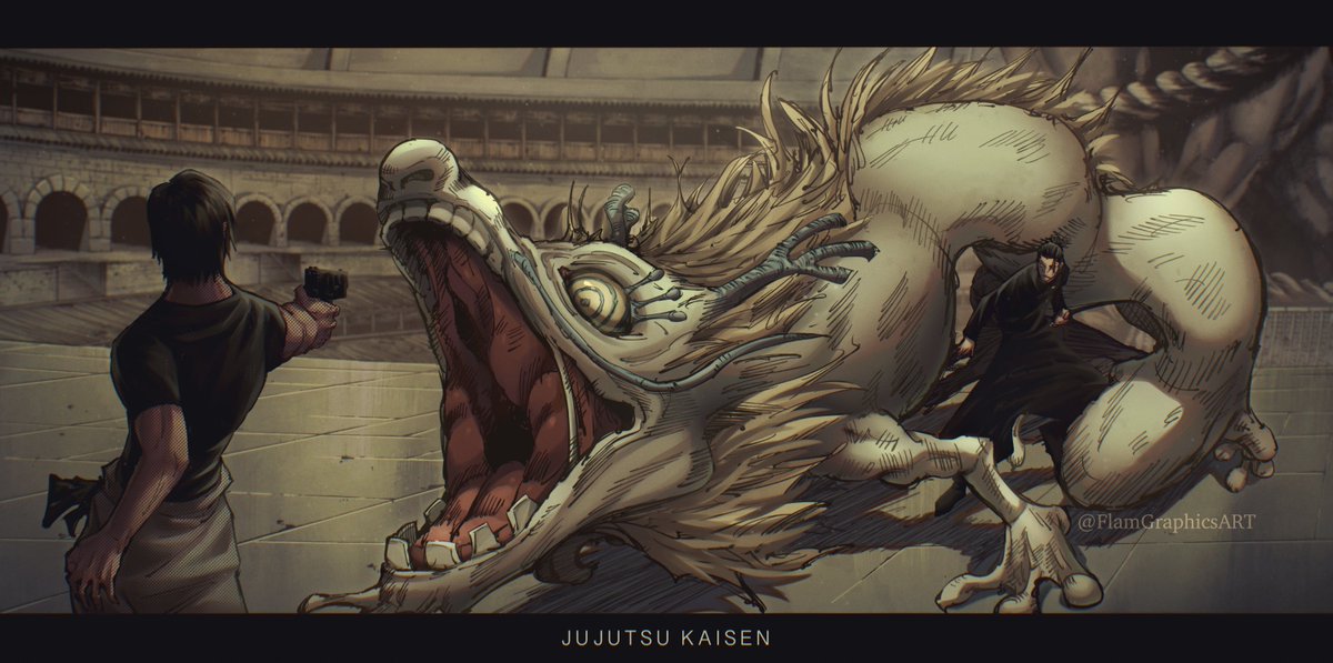 Part 1 of my Secret Santa gift to @ryuuknowskay. I know you requested Getou and he’s pretty small in this panel. Nevertheless, hope you like it. Coloring from Jujutsu Kaisen Ch. 73. #JujutsuKaisen #呪術廻戦 #ColorSocietySS2021
