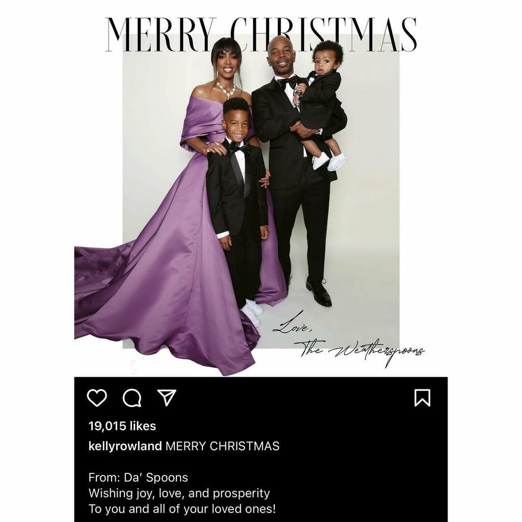 TheYBF's tweet photo. Merry Christmas from Da ‘Spoons! #KellyRowland #TimWeatherspoon #YBFFamily https://t.co/2hbqhdeDLl https://t.co/hK09pQhYUD