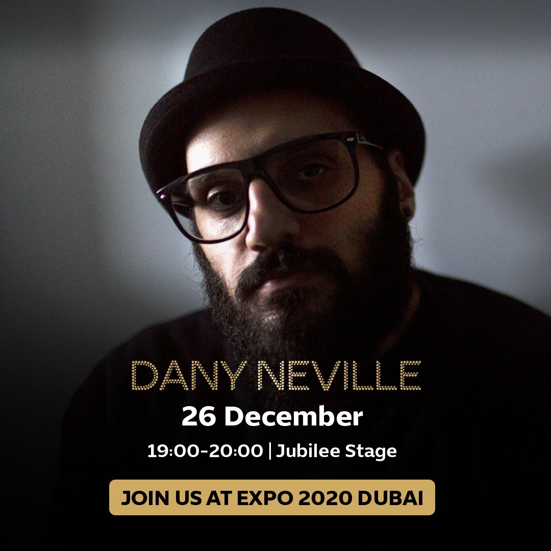 The award winning DJ/Music Producer, @Danyneville that has performed in the entertainment capitals of the world, is now bringing his tunes to the world at Expo 2020 Dubai 🌍 on Jubilee Stage, 26 December at 19:00.

Mark you calendars!
#Expo2020 #Dubai