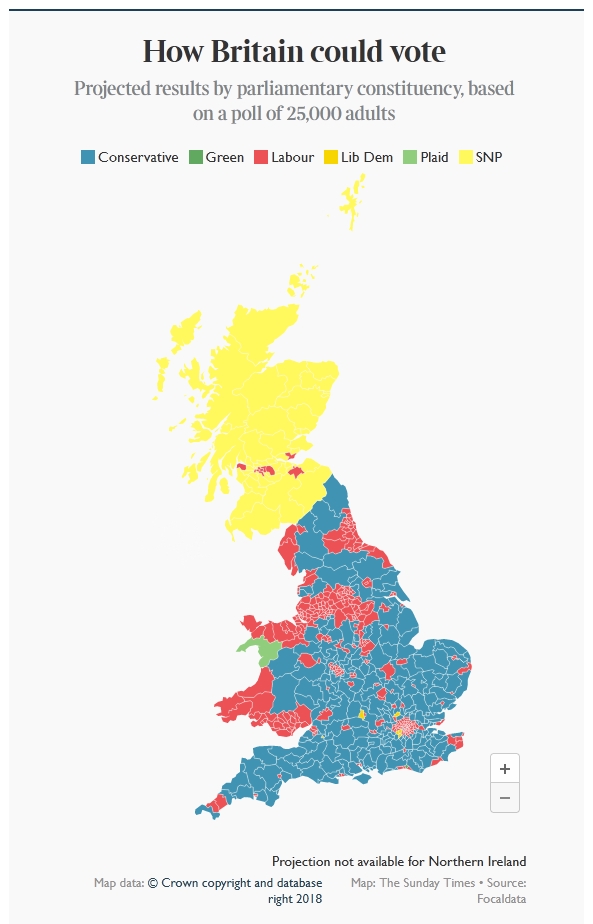 BritainElects's tweet photo. Westminster voting intention:

LAB: 40%
CON: 32%
LDEM: 10%
GRN: 7%

via @focaldataHQ, 01 - 21 Dec

MRP projection on these numbers would give...
> Lab majority of 26
> Defeat for Boris Johnson in Uxbridge &amp; South Ruislip

https://t.co/aRaFl5A1cv https://t.co/jUJFUFT5nD